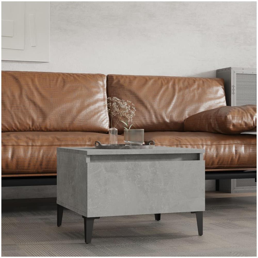 Tavolino Grigio Cemento 50x46x35 Cm In Legno Multistrato - Foto 1