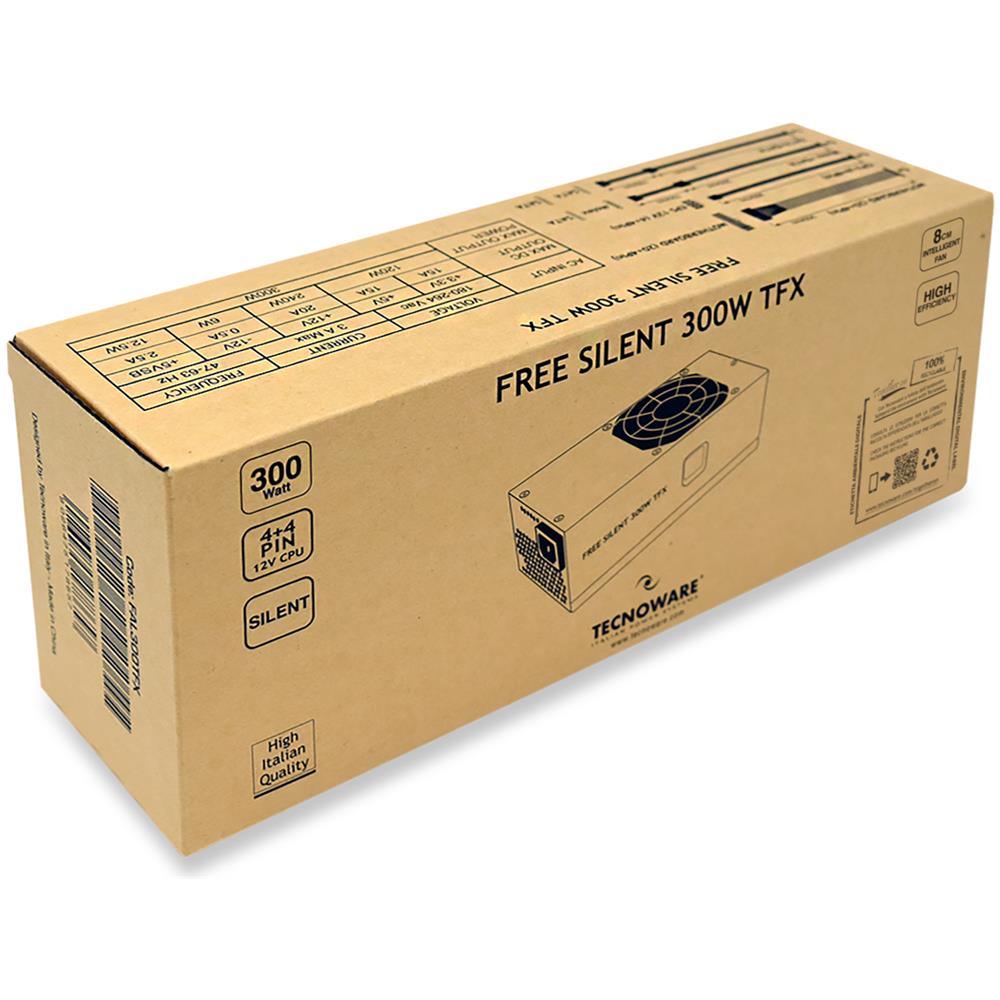 Alimentatore PC TFX Free Silent 300 W 4+4 pin Colore Nero - Foto 3