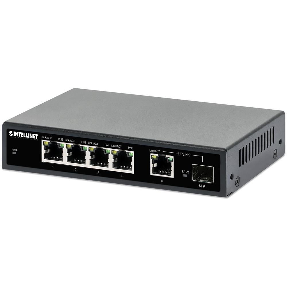561822 switch di rete Gigabit Ethernet (10/100/1000) Supporto Power over Ethernet (PoE) Nero - Foto 1