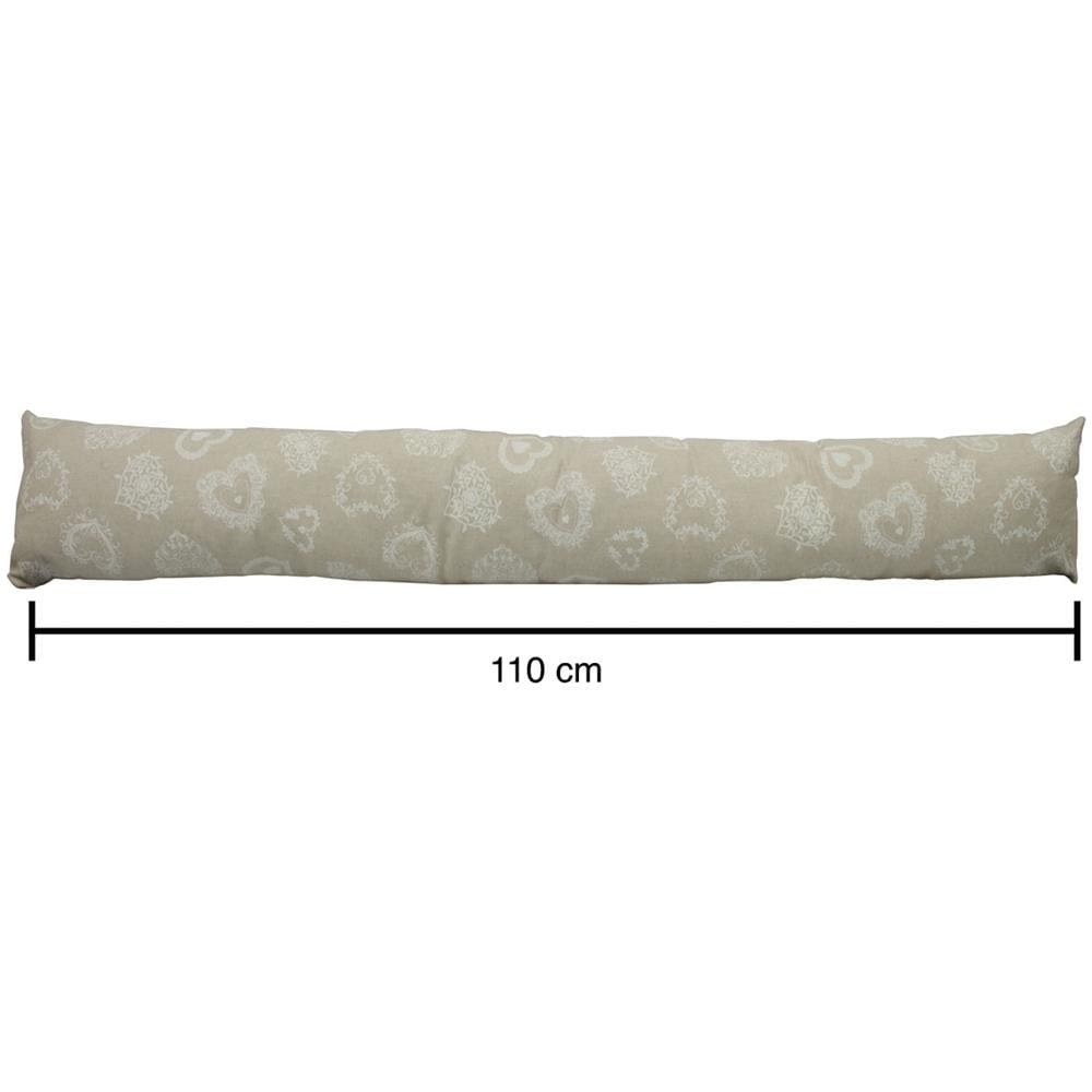 Paraspiffero Decorativo Salsicciotto Porta Finestra Sfoderabile Cuore Bianco 110cm - Foto 5