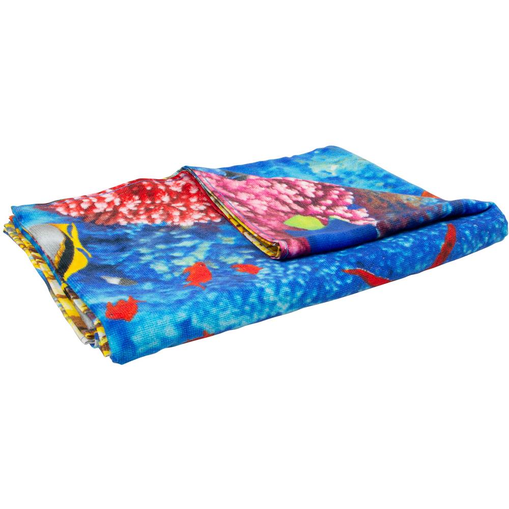 Telo Mare Stampato In Spugna Spiaggia Piscina Disegno Earth Coralli - Foto 5