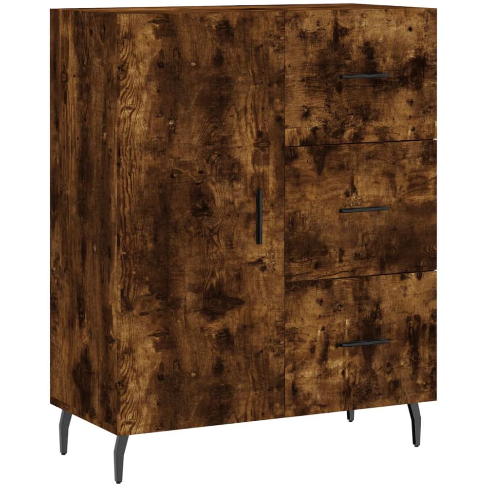 Credenza Rovere Fumo 69,5x34x90 Cm In Legno Multistrato - Foto 2
