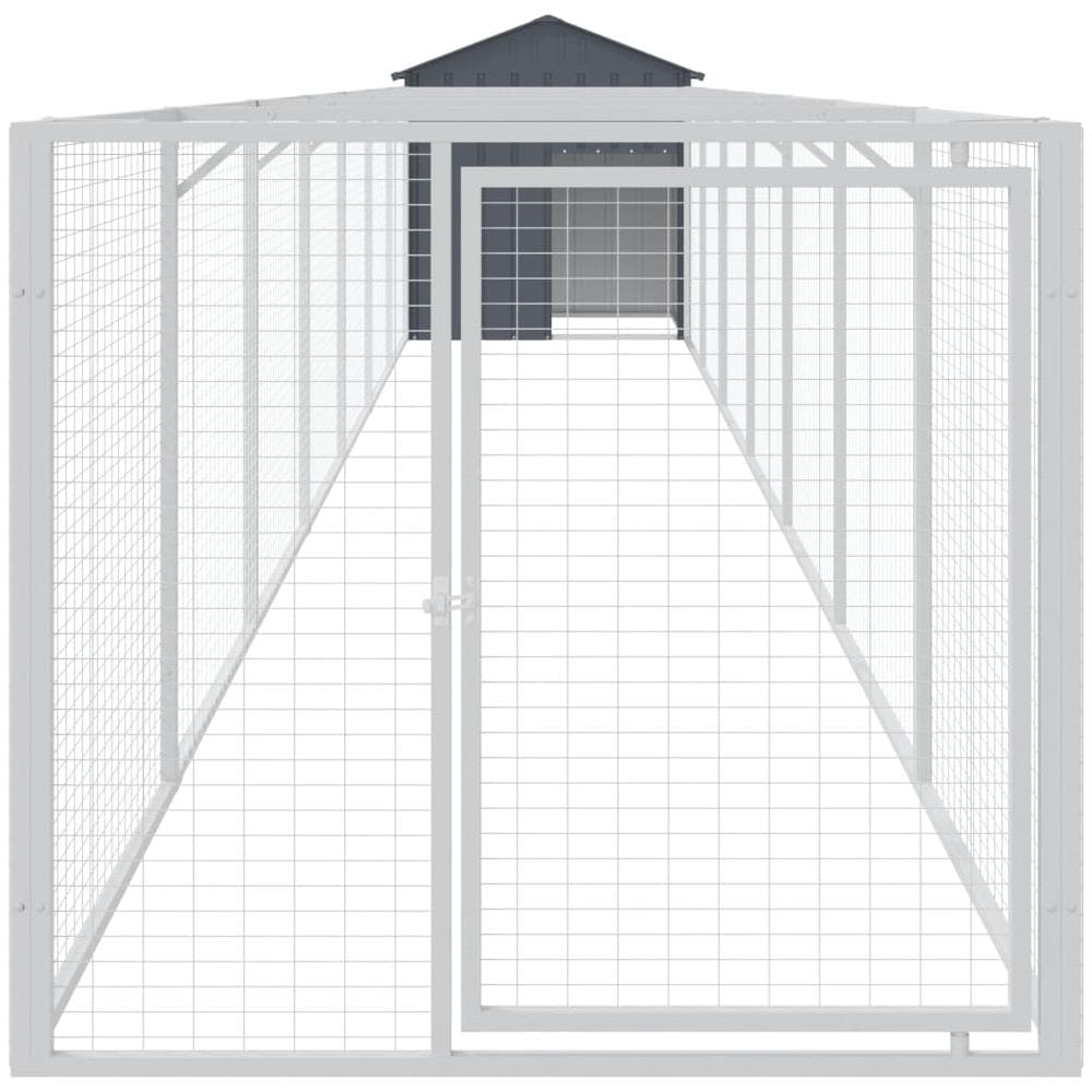 Casetta Cani Con Tetto Antracite 117x813x123 Cm Acciaio Zincato - Foto 2