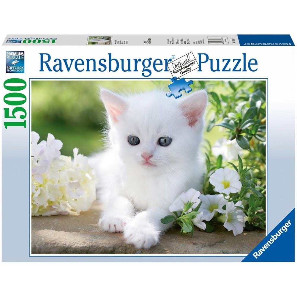 Puzzle Gattino Bianco 1500 pz 80 x 60 cm 16243 - Foto 2