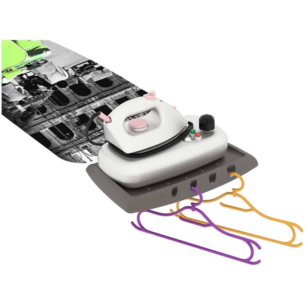 Asse stiro Alluminia 100% in alluminio 125x42 cm con altezza regolabile e portacaldaia. Massima riflessione del vapore. - Foto 3