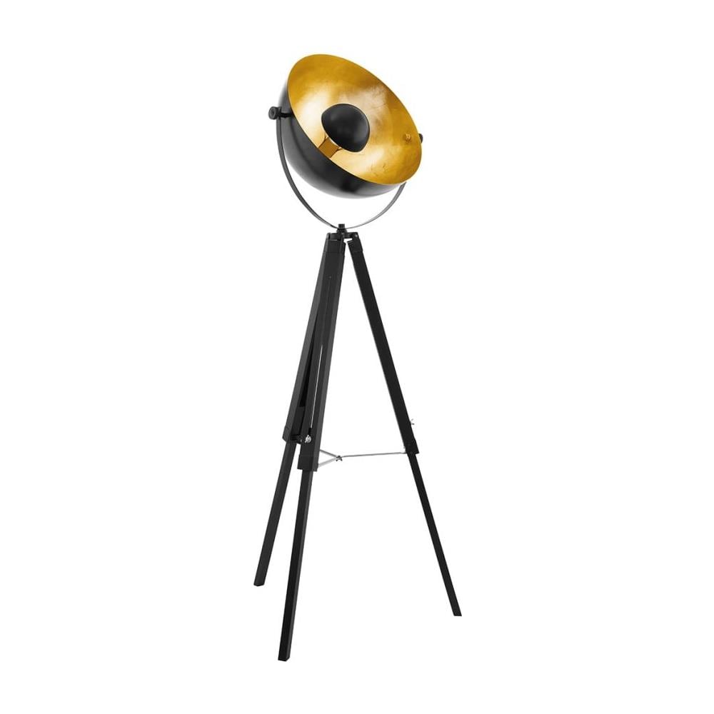 Lampada Da Pavimento Covaleda Nera E Bronzo 49618 - Foto 1
