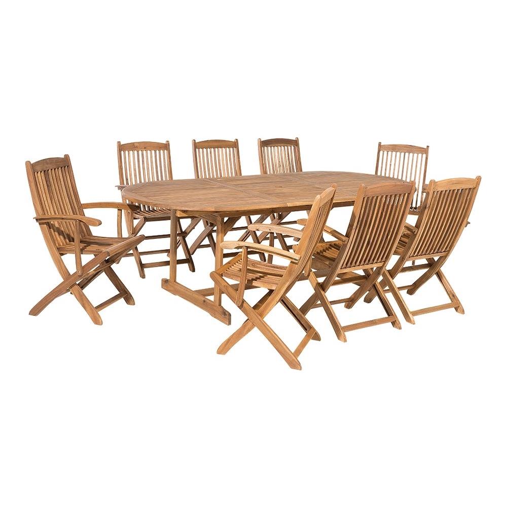 Set Da Giardino In Legno Di Acacia Per 8 Persone Maui - Foto 1