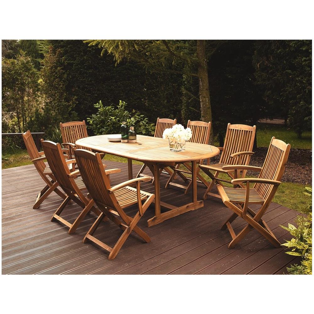 Set Da Giardino In Legno Di Acacia Per 8 Persone Maui - Foto 2