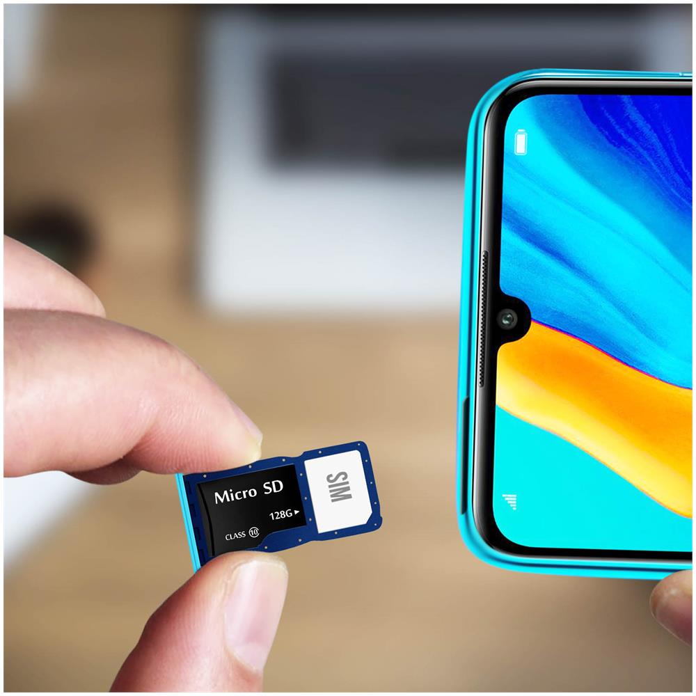 Slot Scheda Sim E Micro Sd Huawei P30 Lite Pezzo Di Ricambio Compatibile Blu - Foto 2