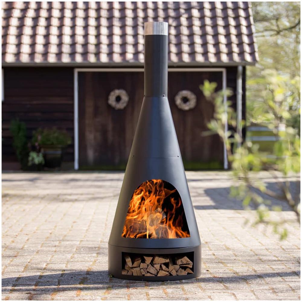 Caminetto Kingston 43x120cm in Acciaio Nero - Foto 1