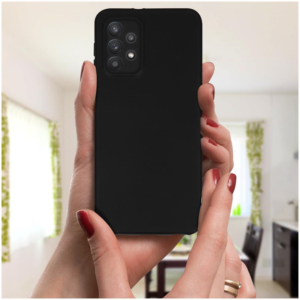 Cover Samsung Galaxy A32 5g Protezione Posteriore Rigida Anteriore Morbida Nera - Foto 2