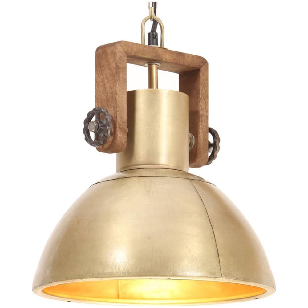 Lampada A Sospensione Industriale 25 W Ottone Rotonda 30 Cm E27 - Foto 1