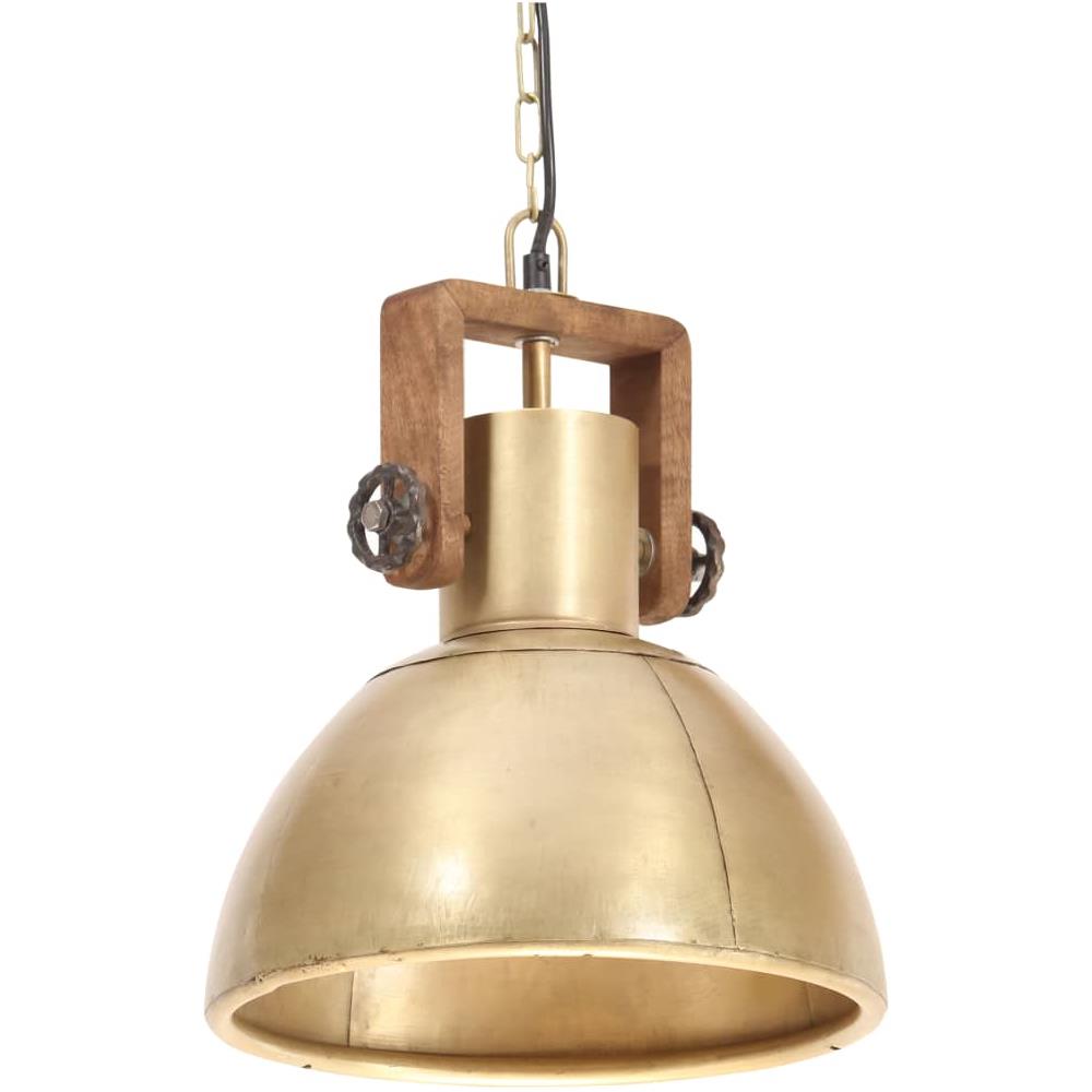 Lampada A Sospensione Industriale 25 W Ottone Rotonda 30 Cm E27 - Foto 2