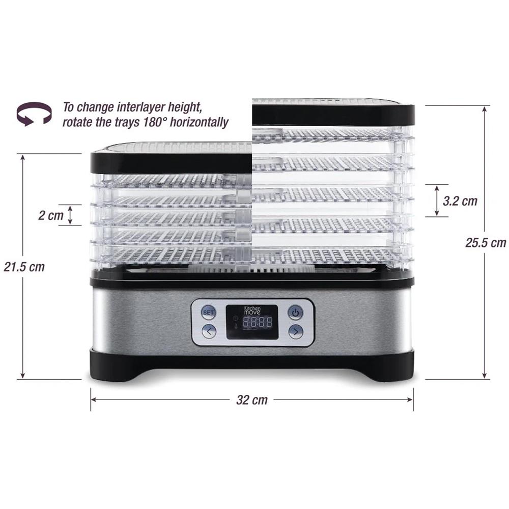 Essiccatore Per Frutta E Verdura A 5 Vassoi 250w - Bat-998l - Foto 5