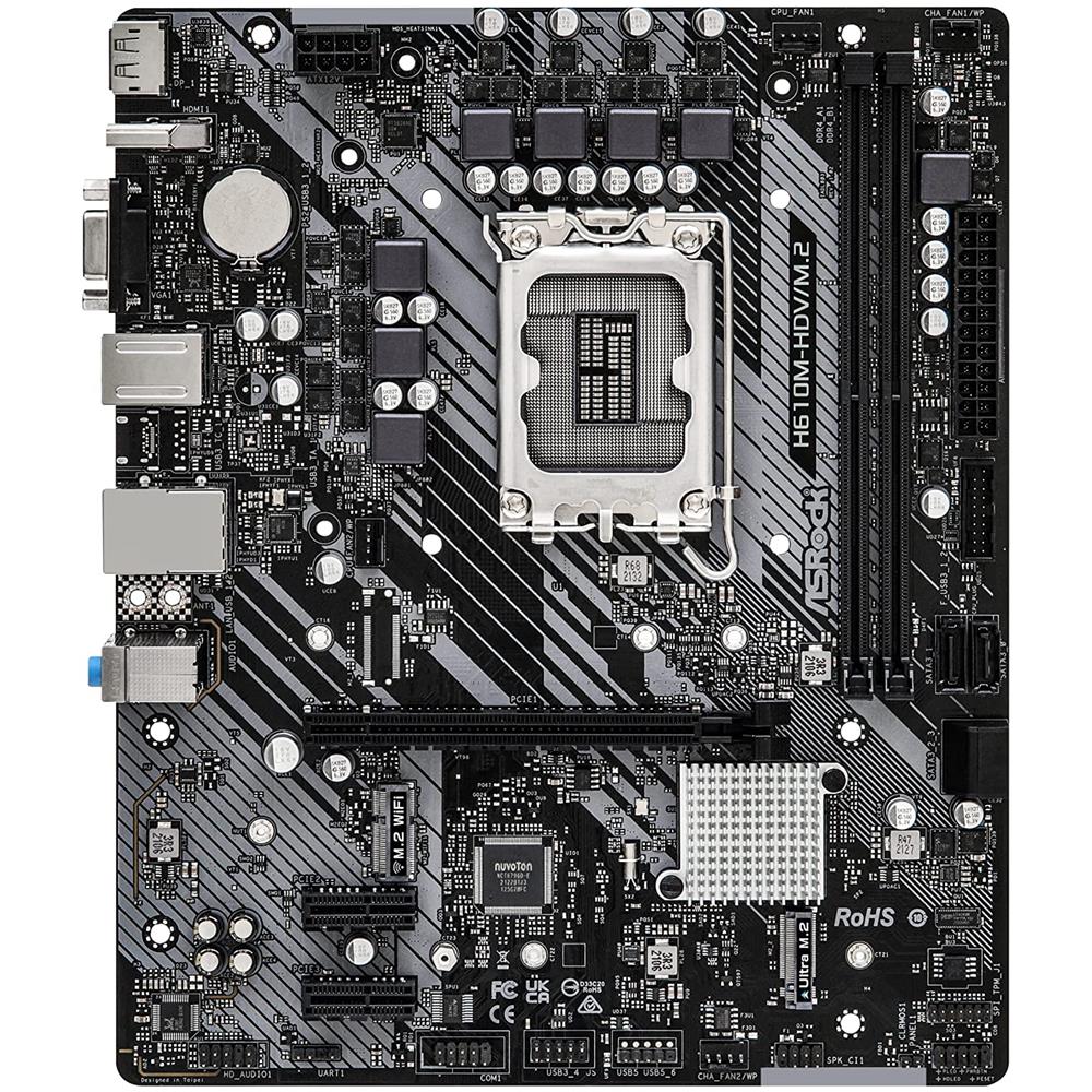 Scheda Madre H610M-HDV / M. 2 Socket LGA 1700 Chipset B610 Micro ATX - Foto 2