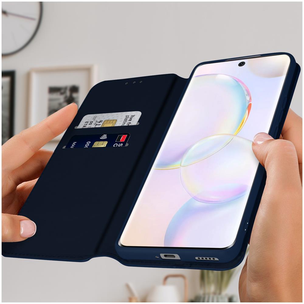 Custodia Huawei Nova 9 E Honor 50 Portafoglio Funzione Supporto Video Blu - Foto 5