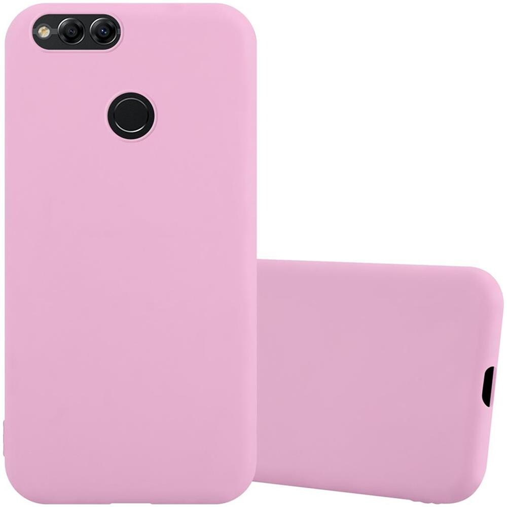 Custodia Compatibile Con Honor 7x In Candy Rosa - Coperchio Protettivo In Silicone Tpu Flessibile - Foto 1