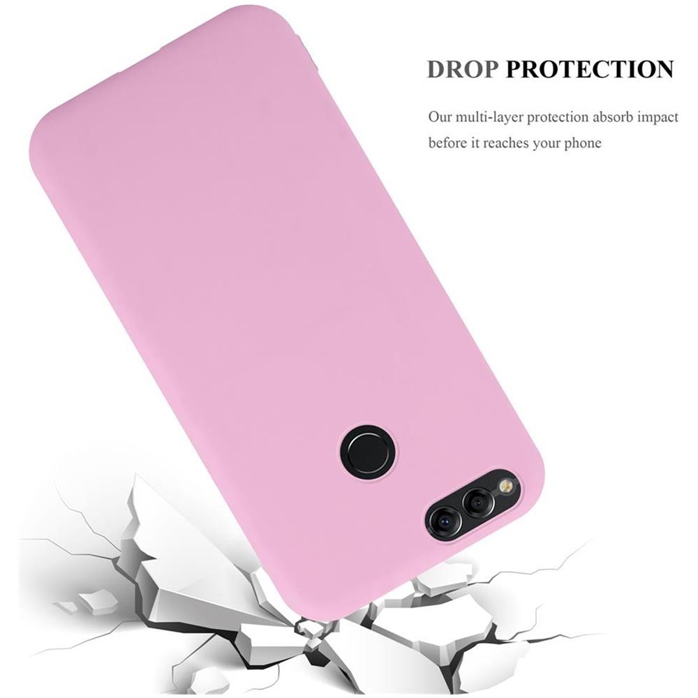 Custodia Compatibile Con Honor 7x In Candy Rosa - Coperchio Protettivo In Silicone Tpu Flessibile - Foto 8