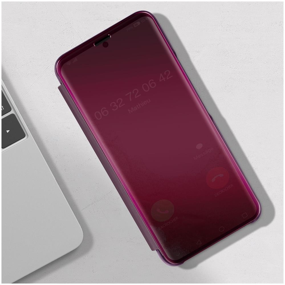 Custodia Samsung Galaxy S22 Design A Specchio Traslucido Stand Bordeaux - Foto 5