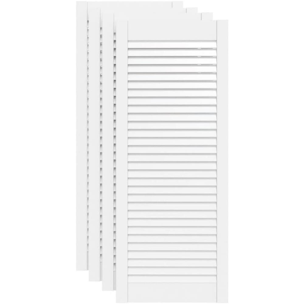 Ante a Lamelle 4 pz Bianche 99,3x39,4 cm in Legno di Pino - Foto 1