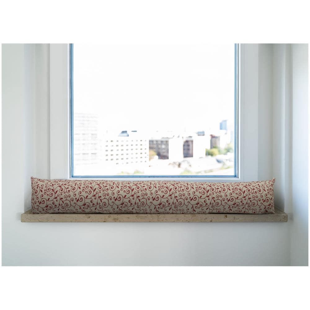 Paraspiffero Decorativo Salsicciotto Porta Finestra Sfoderabile Stefy Bordeaux 110cm - Foto 2