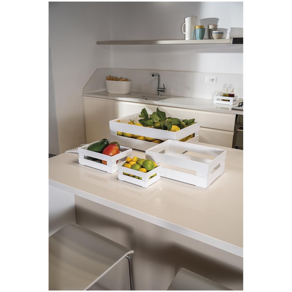 169402156 scatola di conservazione Armadietto portaoggetti Rettangolare Plastica riciclata Bianco - Foto 6