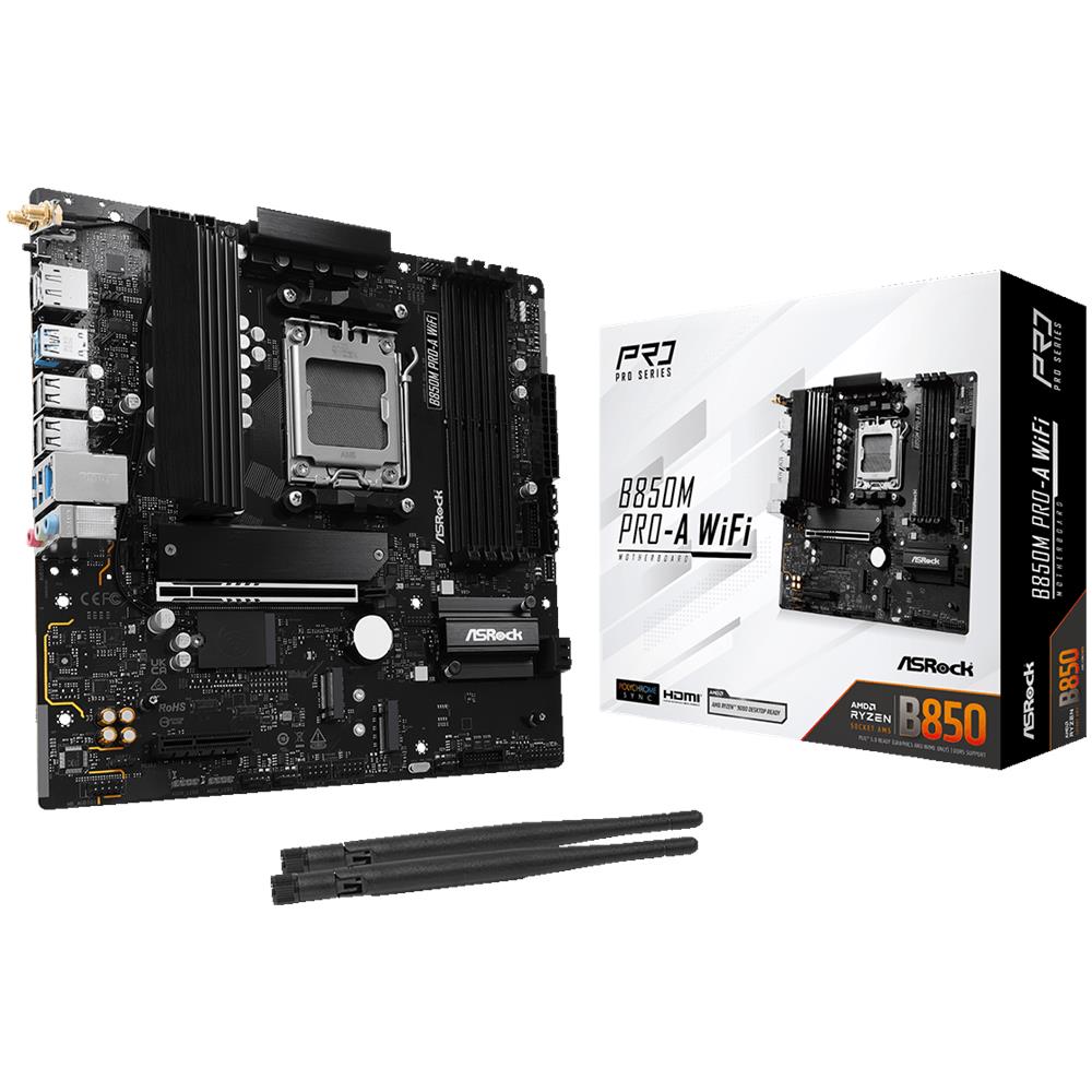 B850M Pro-A WiFi AMD B850 Socket AM5 micro ATX - Foto 6