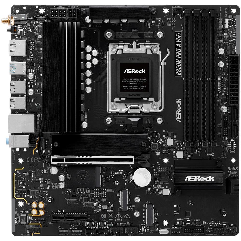 B850M Pro-A WiFi AMD B850 Socket AM5 micro ATX - Foto 1