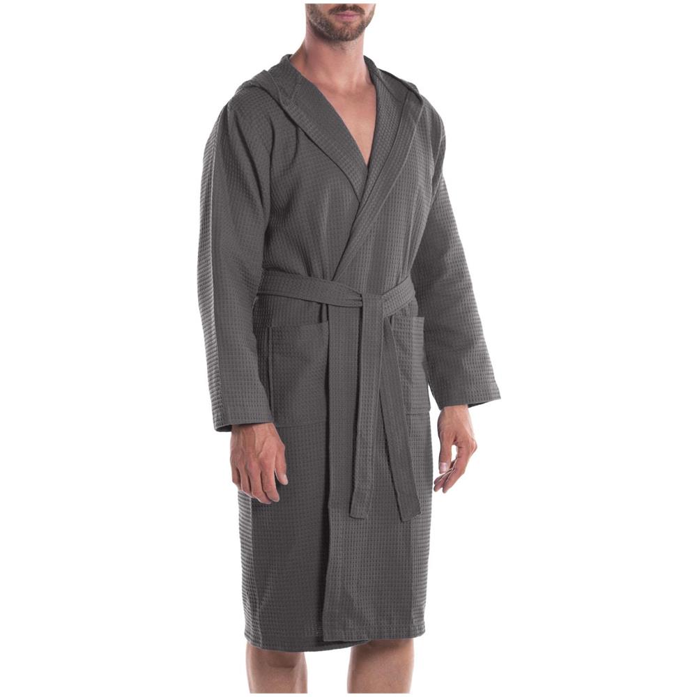 Accappatoio Con Cappuccio Spugnissima Polo In Cotone Colore Grigio Misura S - Foto 1