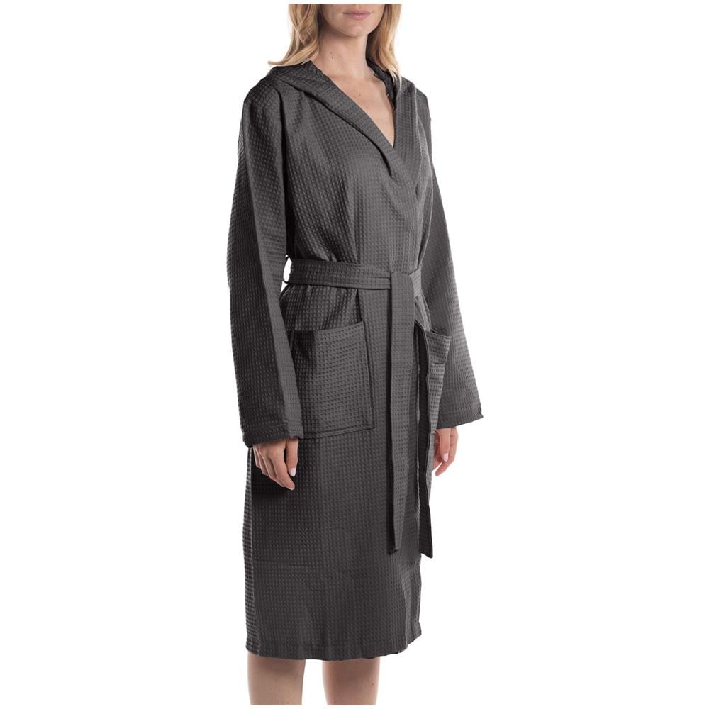 Accappatoio Con Cappuccio Spugnissima Polo In Cotone Colore Grigio Misura S - Foto 3