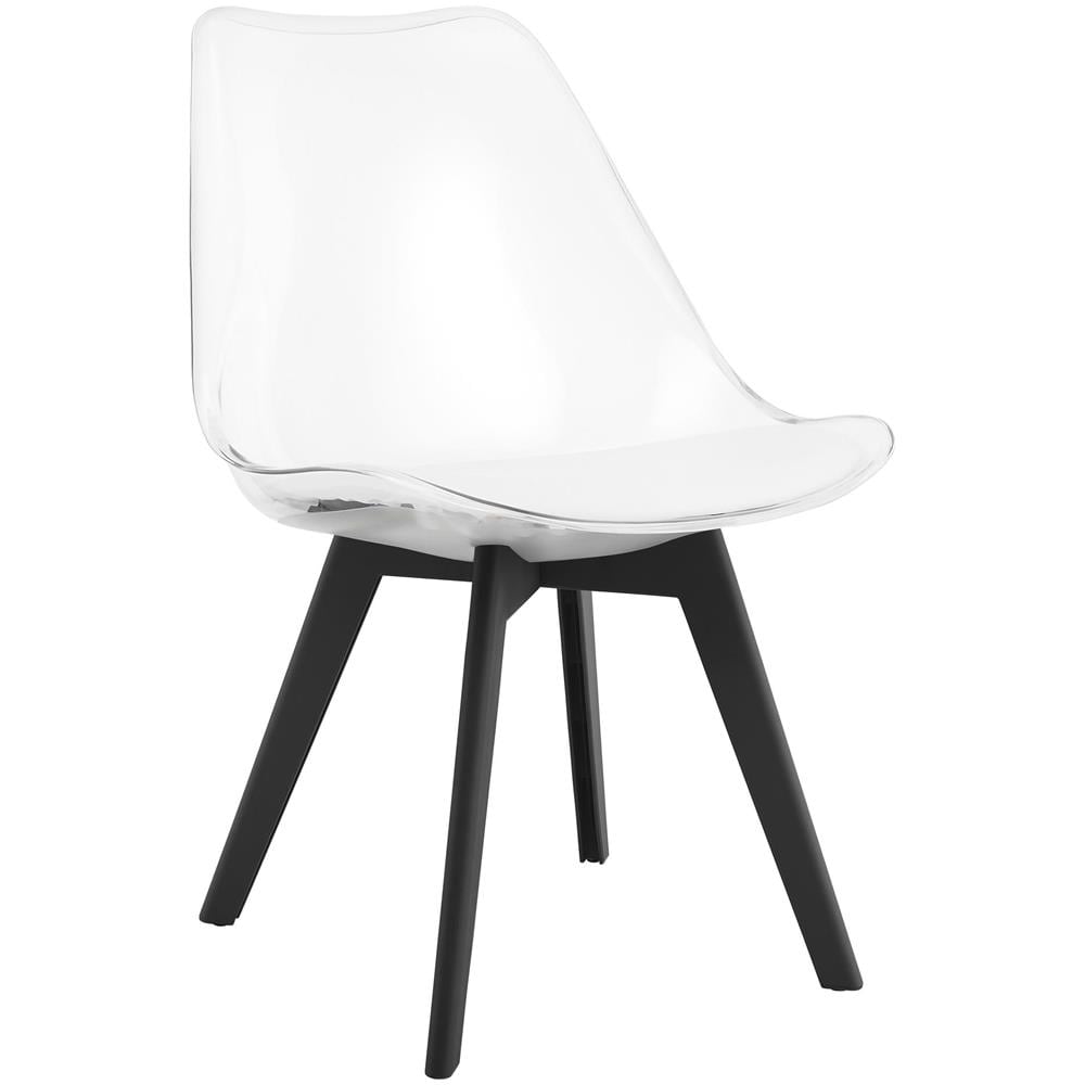 Sedia VALORA RIXK - Trasparente con gambe nere - Foto 1