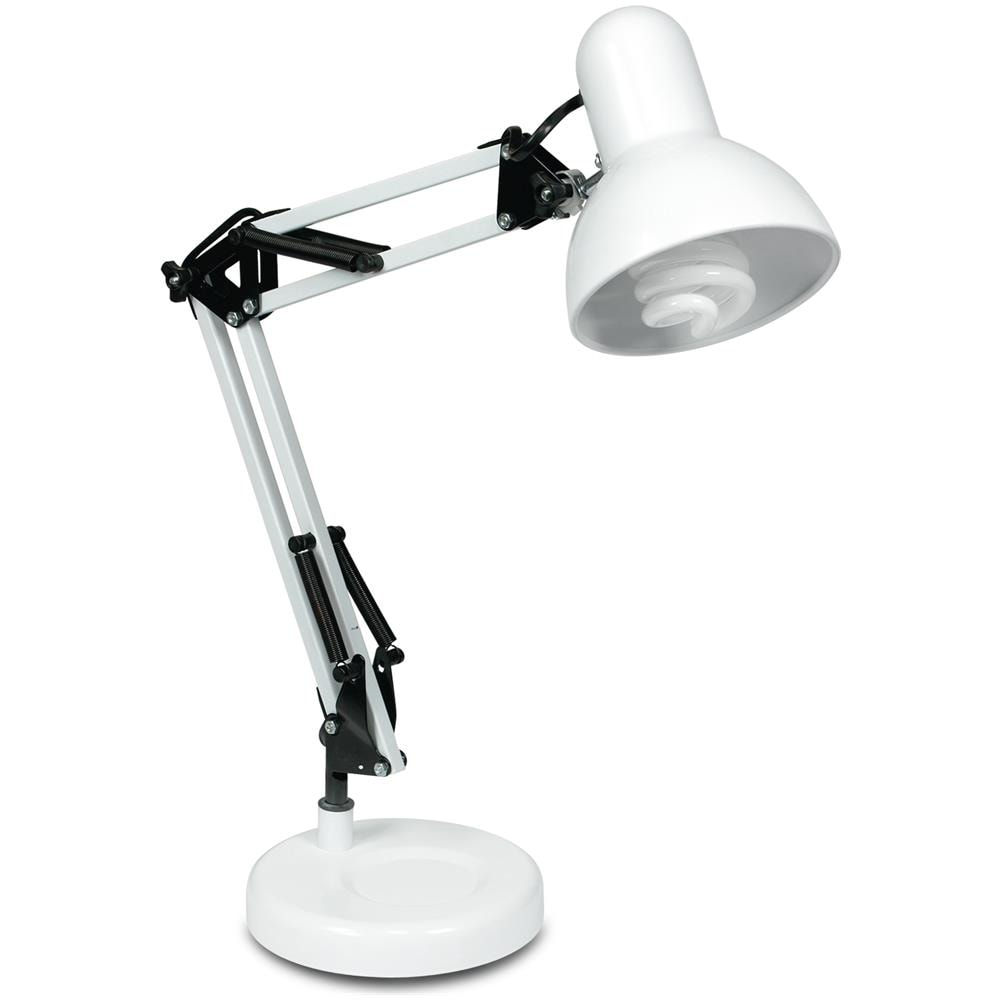 LDT033ARC-BIANCO - Lampada da tavolo moderna di colore bianco 60 watt E27 - Foto 3