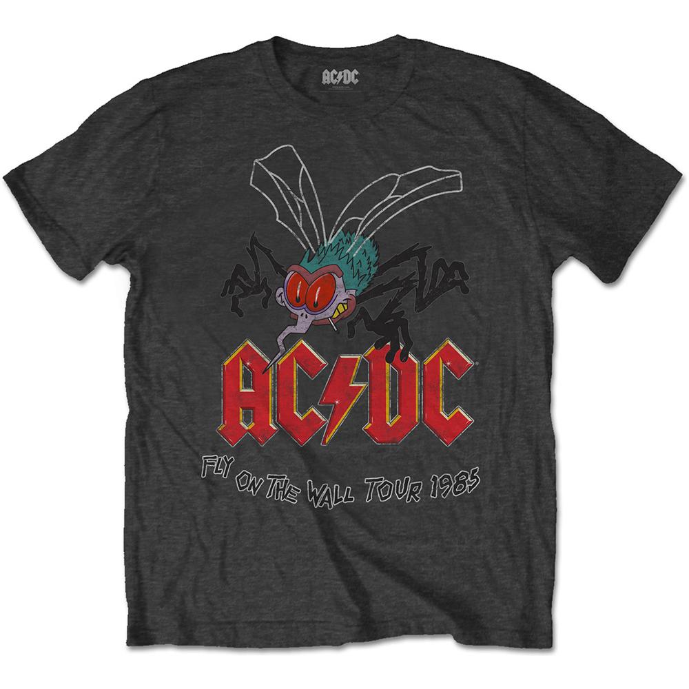 Ac / Dc - Fly On The Wall Grey (T-Shirt Unisex Tg. L)  - Foto 1