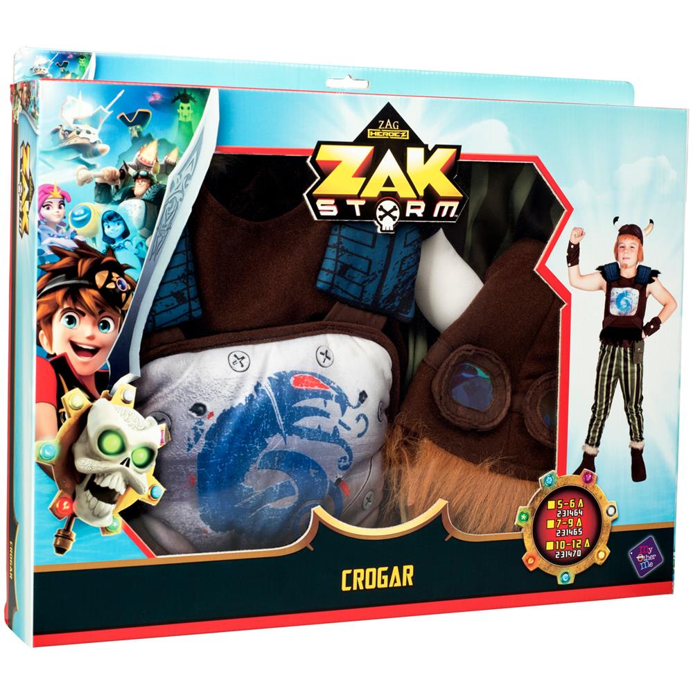 Cofanetto Travestimento Da Crogar Di Zak Storm - Taglia: 10 A 12 Anni - Foto 2