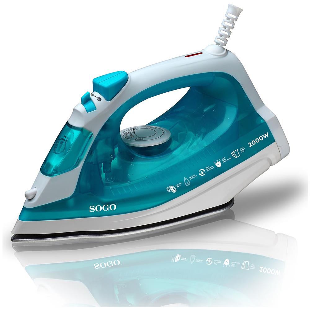 Ferro Da Stiro A Vapore 2000w, Piastra In Ceramica, Funzione Autopulente - Foto 1