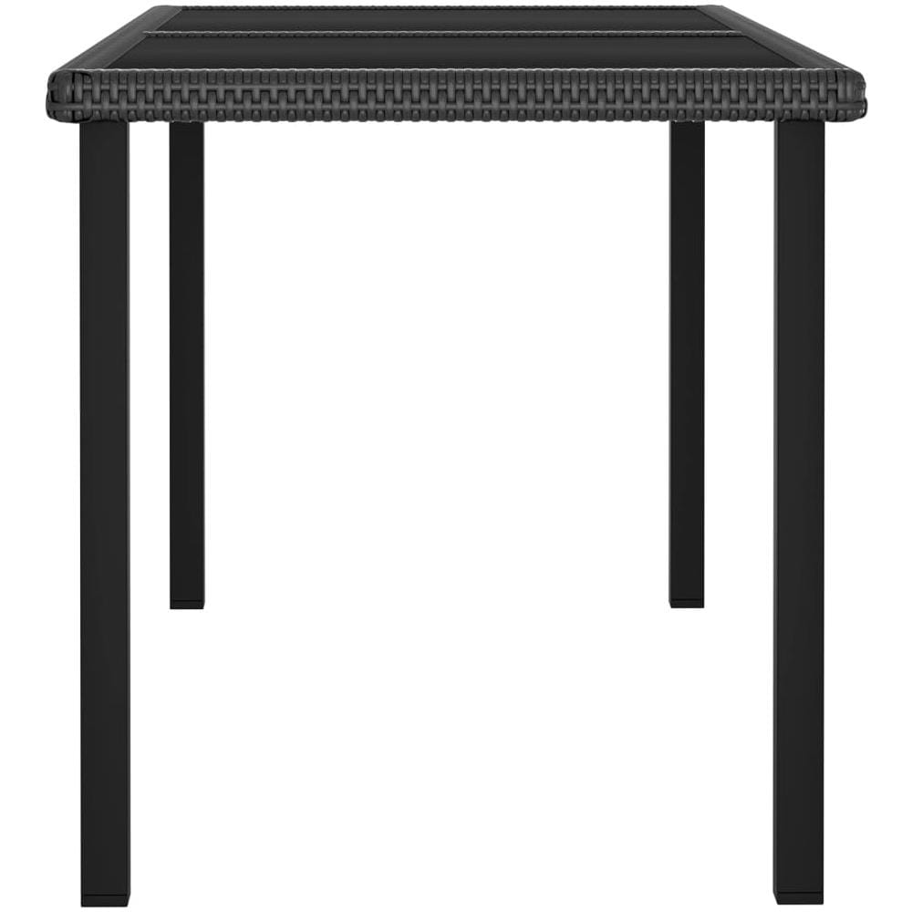 Tavolo da Pranzo da Giardino Nero 140x70x73 cm in Polyrattan - Foto 2