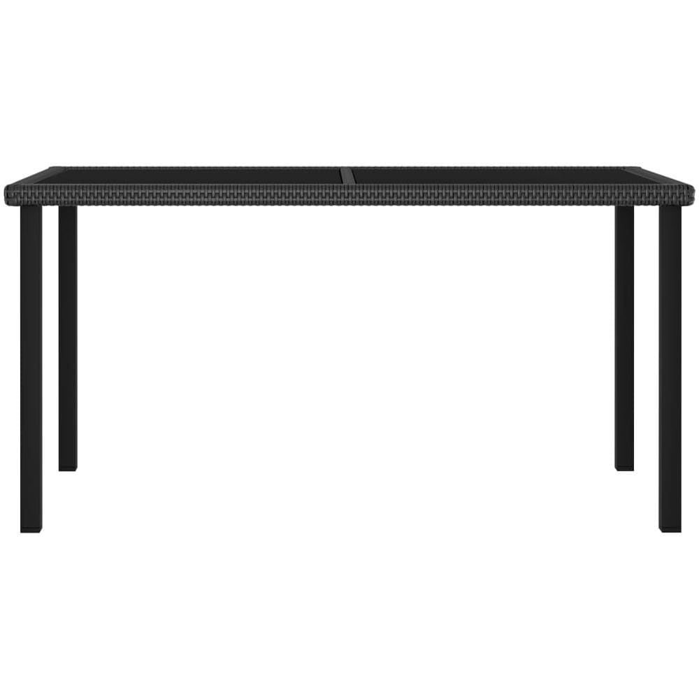 Tavolo da Pranzo da Giardino Nero 140x70x73 cm in Polyrattan - Foto 3