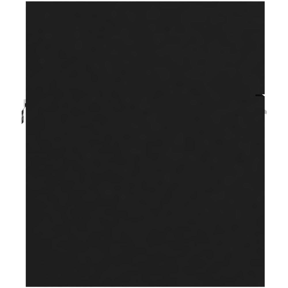 Mobile da Bagno con Lavabo Integrato Nero in Truciolato - Foto 6