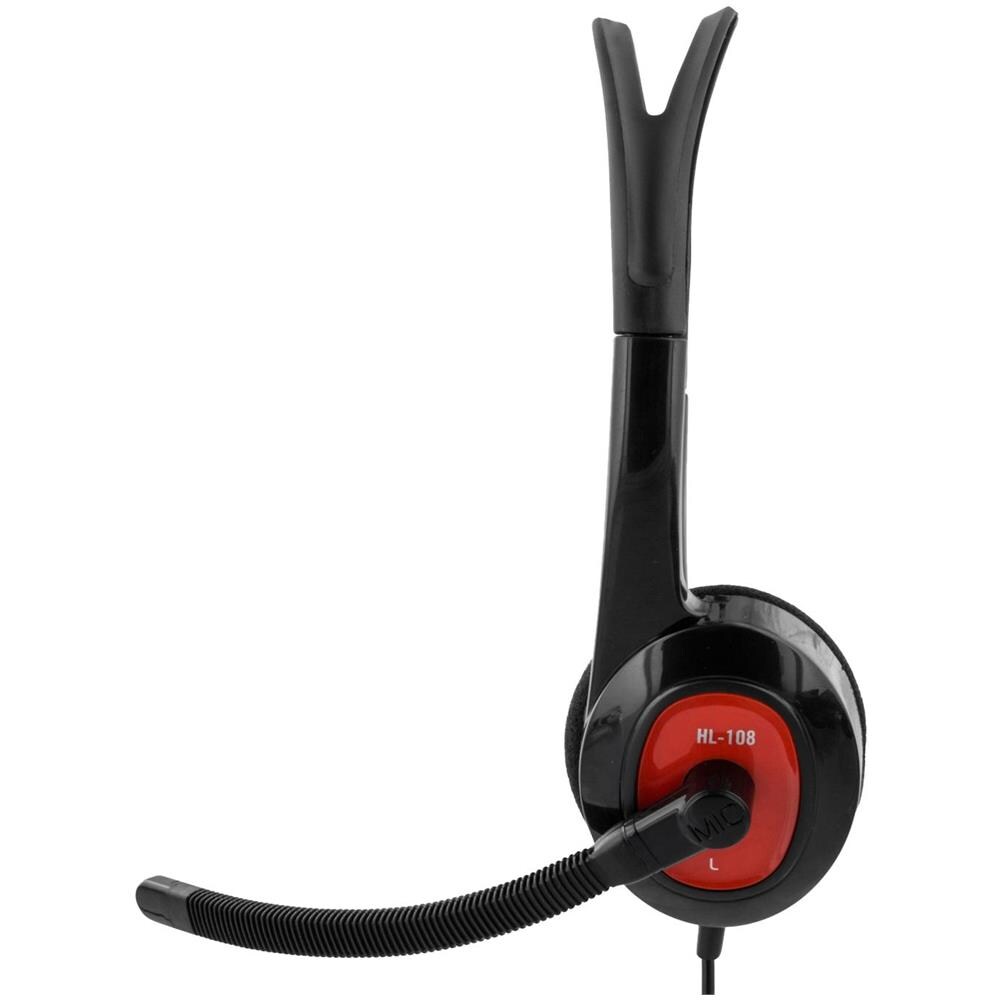 Auricolare Stereo, On-ear, Cavo Da 1,8 M, 4 Pin Da 3,5 Mm, Nero / rosso - Foto 4