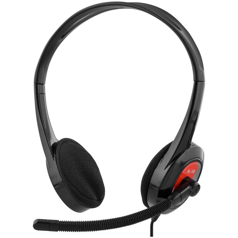 Auricolare Stereo, On-ear, Cavo Da 1,8 M, 4 Pin Da 3,5 Mm, Nero / rosso - Foto 1
