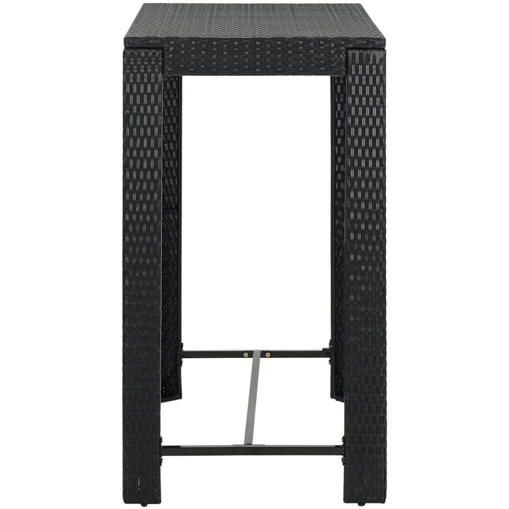 Tavolo da Bar da Giardino Nero 100x60,5x110,5 cm Polyrattan - Foto 2