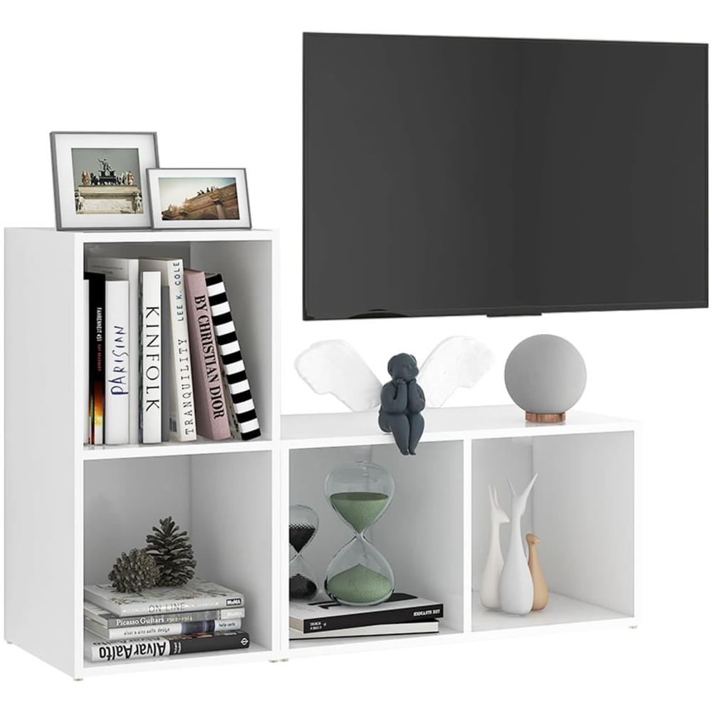Mobili Porta TV 2 pz Bianco 72x35x36,5 cm in Legno Multistrato - Foto 2