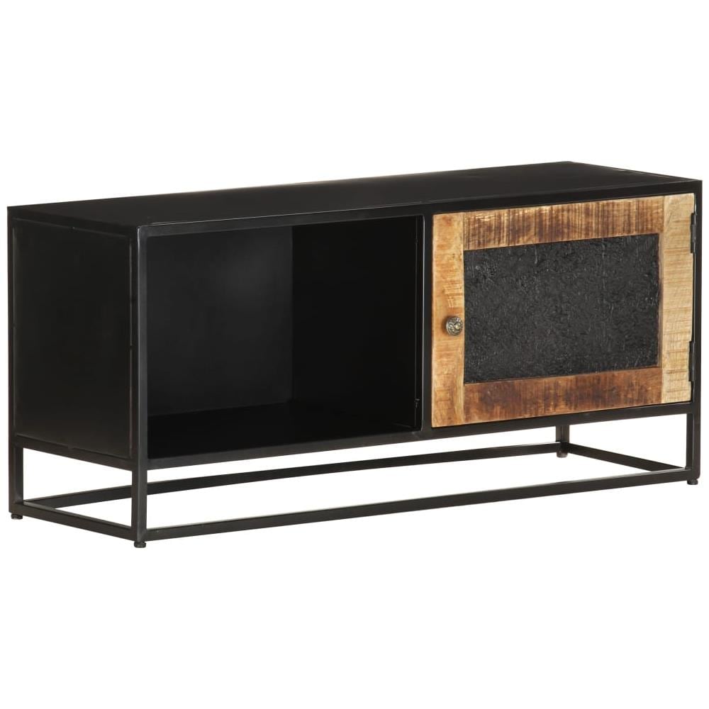 Mobile Porta TV 90x30x40 cm in Legno di Mango Grezzo - Foto 1