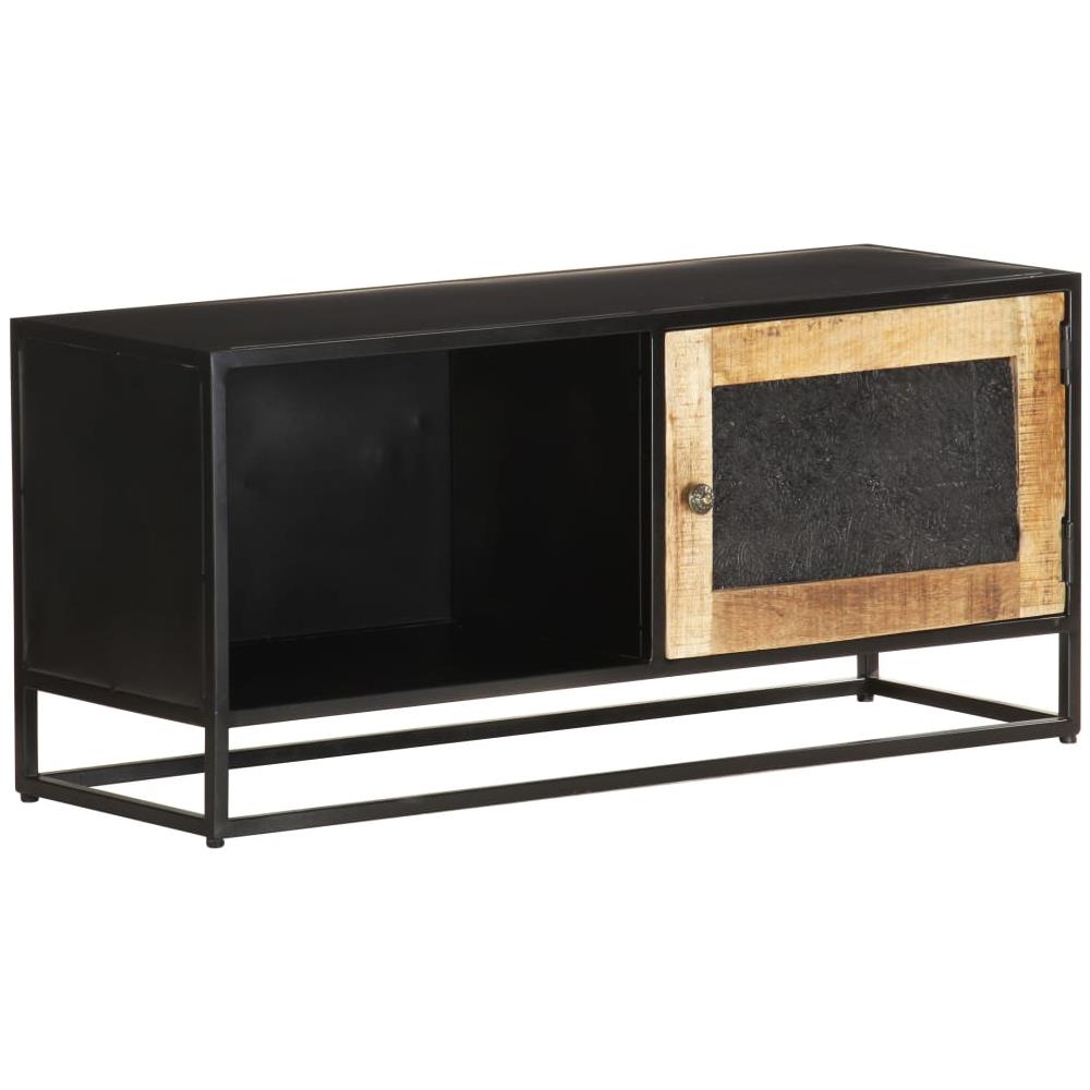 Mobile Porta TV 90x30x40 cm in Legno di Mango Grezzo - Foto 10