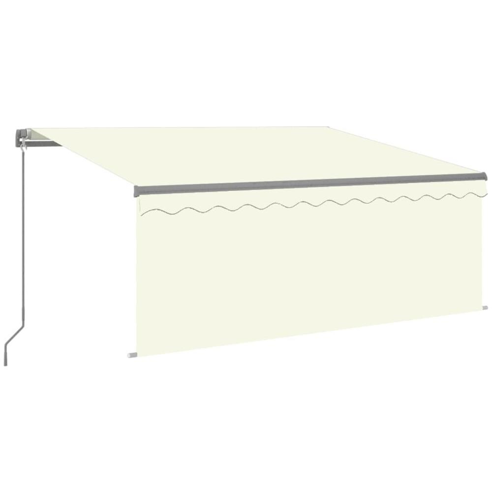 Tenda da Sole Retrattile Manuale con LED 3,5x2,5 m Crema - Foto 1