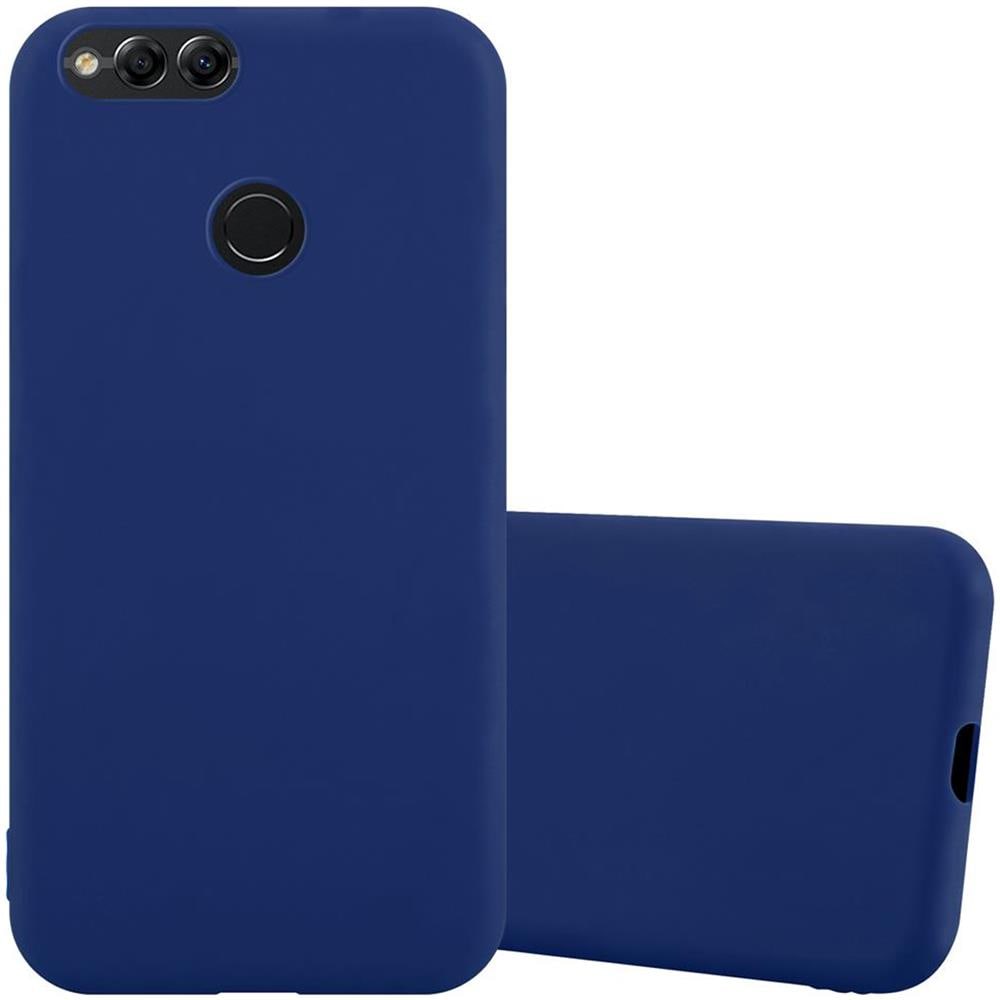 Custodia Compatibile Con Honor 7x In Candy Blu Scuro - Coperchio Protettivo In Silicone Tpu Flessibile - Foto 1