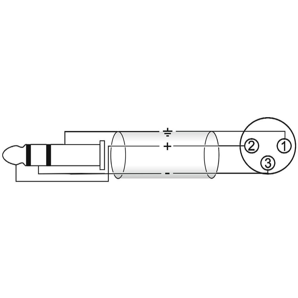 Cavo adattatore Xlr (f) / Jack Stereo 0.9m Bk - Foto 2