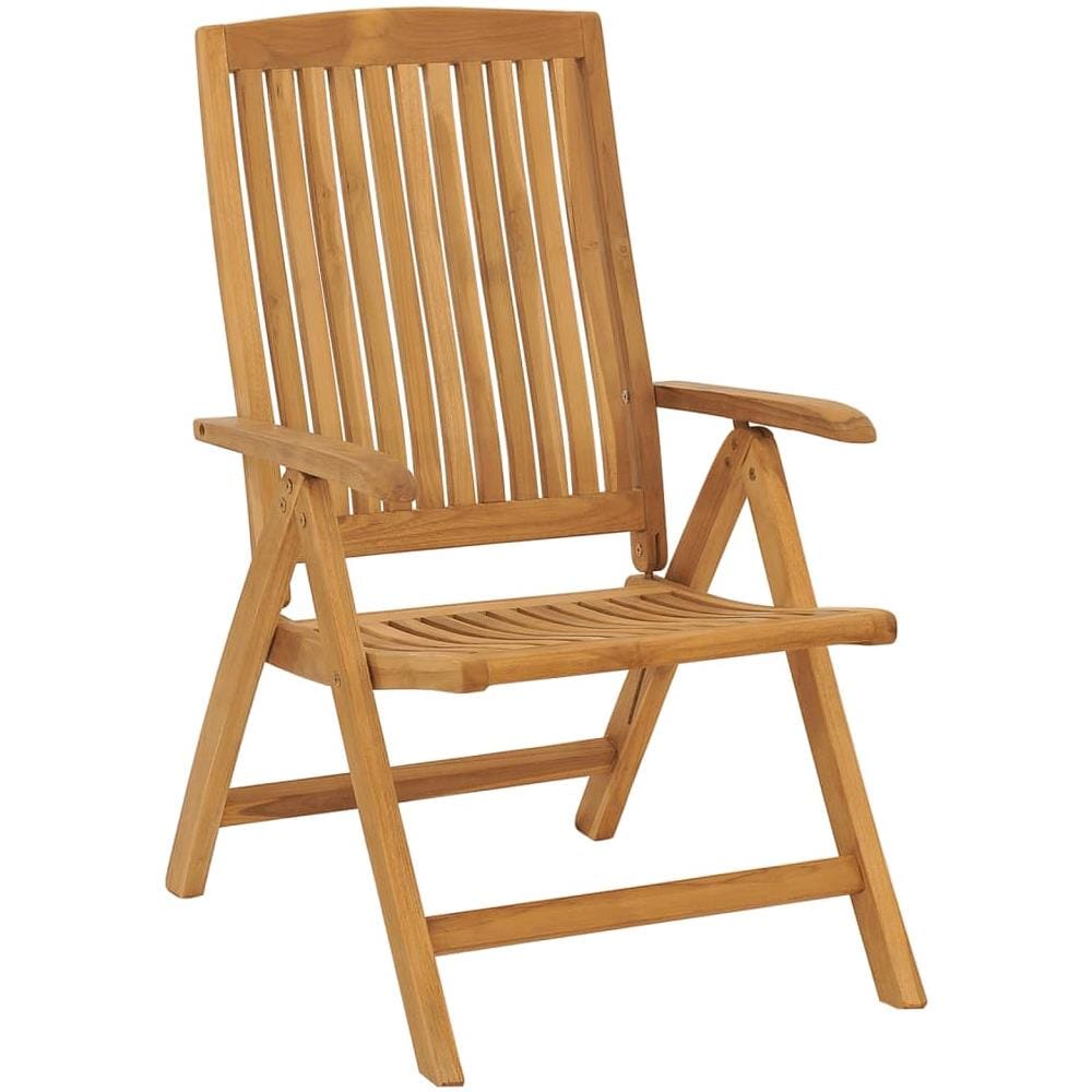 Sedie Da Giardino Reclinabili Con Cuscini 4 Pz In Legno Di Teak - Foto 9