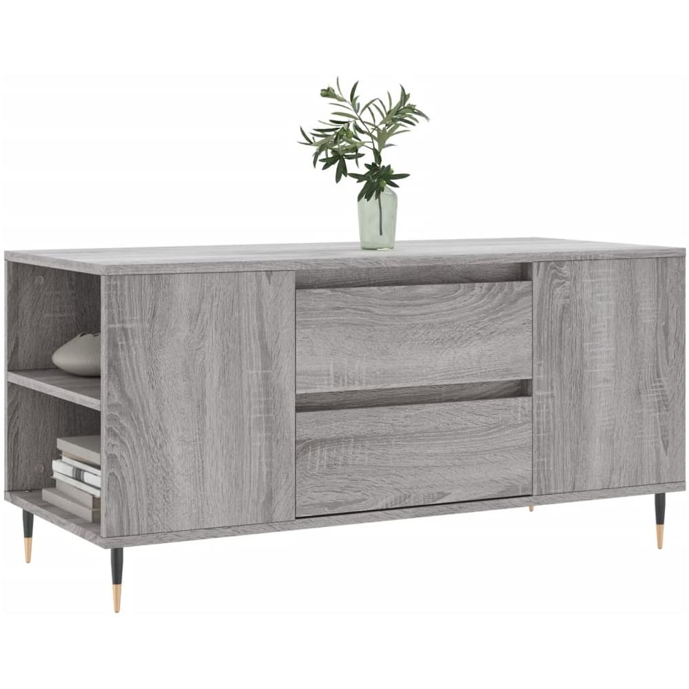 Tavolino Salotto Grigio Sonoma 102x44,5x50 Cm Legno Multistrato - Foto 3