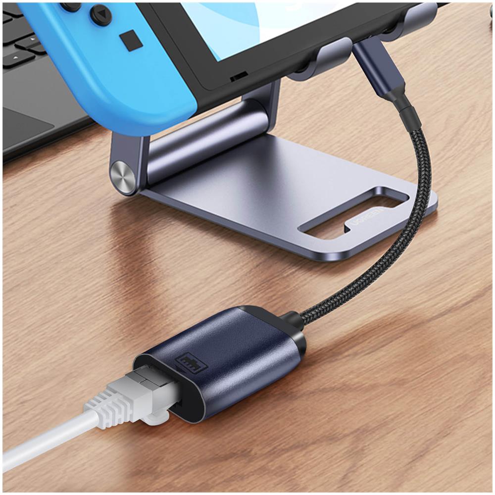 Cavo Adattatore Usb-c / Ethernet Trasferimento Dati 100 Mbps 10 Cm Grigio Scuro - Foto 5